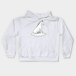 Horse on Cloud Kids Hoodie